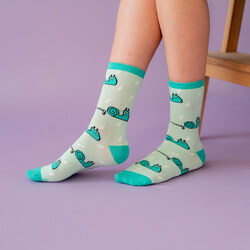 Milk & Moo Cacha Frog and Sangaloz Mother Socks for Women, 4 Pairs, Multicolour