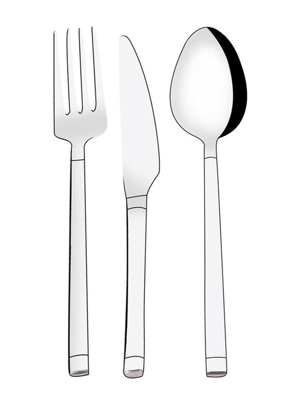 

Serenk Barcelona 18-Piece 18/10 Stainless Steel Cutlery Set, Silver