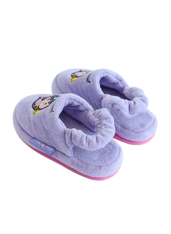 Milk&Moo Little Mermaid Kids Poncho Towel and House Slippers, 4-6 Years, Lilac