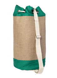 BiggDesign Anemoss Sailboat Jute Shoulder Bag for Women, Green/Beige/White