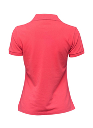 Anemoss Seagull Pattern Polo Neck T-Shirt for Women, Medium, Pink