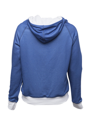 BiggDesign Owl And City Printed Long Sleeve Hoodie Sweatshirt for Women, Large/Extra Large, Blue