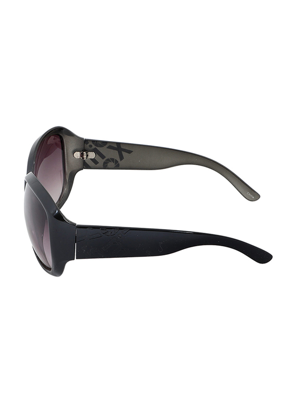 زوم فيجين نظارة شمسية كبيرة بإطار كامل للنساء, عدسة لون أسود, 023094