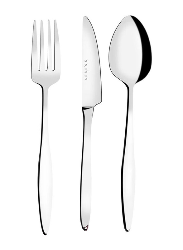

Serenk Milan 18-Piece Premium 18/10 Stainless Steel Cutlery Set, Silver