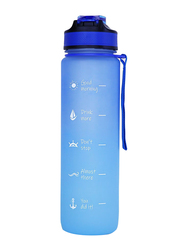 Anemoss 1000ml Anchor Pattern Tritan Water Bottle, Blue
