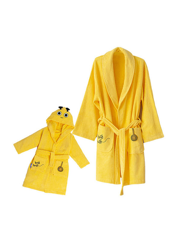 

Milk&Moo Buzzy Bee Mother and Kid Bathrobe Set, 2-Piece, Yellow