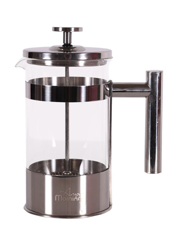 

Any Morning 600ml French Press Coffee & Tea Maker with Triple Stainless Steel Filters, Silver