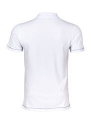 Anemoss Marine Half Sleeve Polo T-Shirt for Men, Small, White