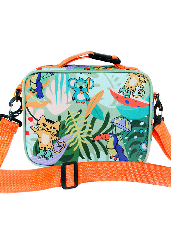 Milk&Moo Jungle Friends Insulated Kids Lunch Bag Unisex, Green