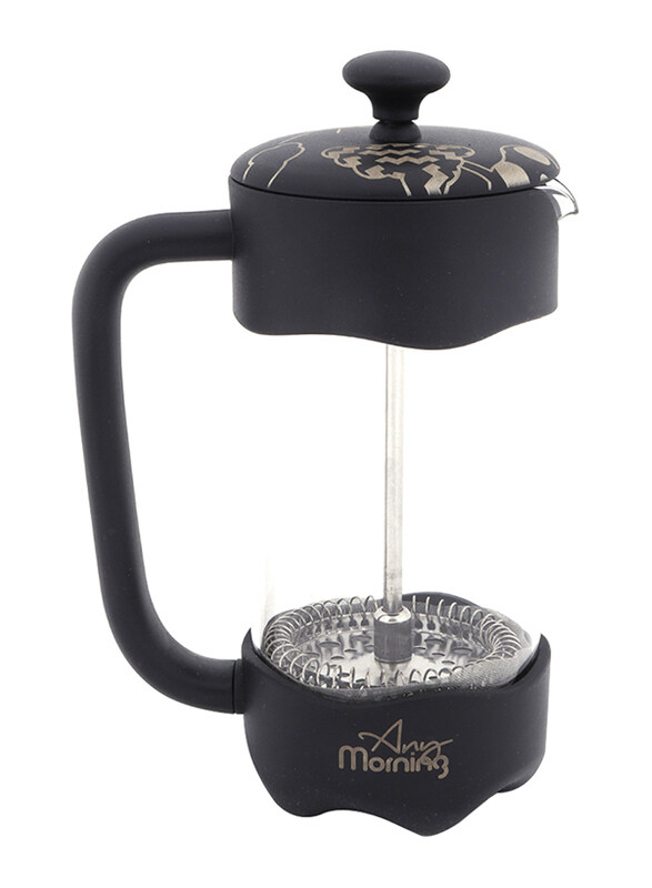 

Any Morning 0.35L Plastic French Press Coffee and Tea Maker, FY92, Black