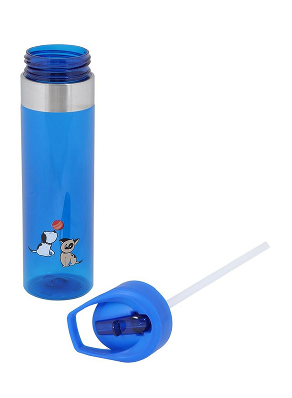Biggdesign 650ml Dogs Tritan Design Water Bottle, Blue