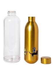 Biggdesign 700ml Cats Stainless Steel Water Bottle, Gold