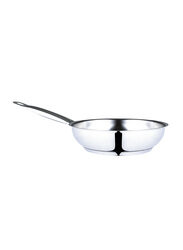 Serenk 24cm Modernist Stainless Steel Round Frying Pan, Silver