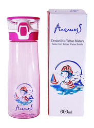 Anemoss 600ml Sailor Girl Pattern Tritan Water Bottle, Pink