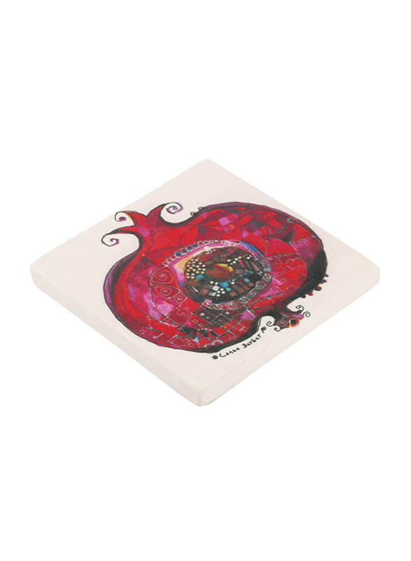 

Biggdesign Pomegranate Natural Stone Coaster, Multicolour