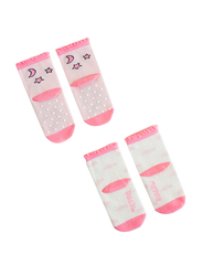 Milk & Moo Buzzy Bee and Chancing 4 Pair Mother Socks and Baby Socks, 8 Pieces, Multicolour