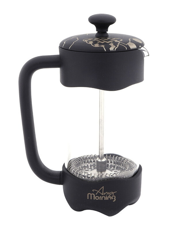 

Any Morning 0.1L Plastic French Press Coffee and Tea Maker, FY92, Black
