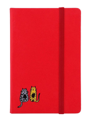 BiggDesign Cats Design Pocket Notebook, 96 Sheets, Red