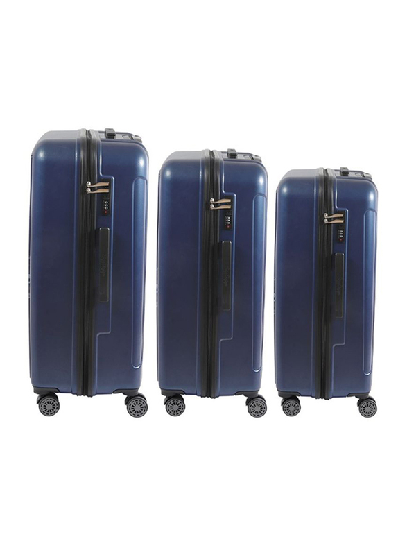 Biggdesign 3-Piece Ocean Design Carry On Luggage Set, Navy Blue