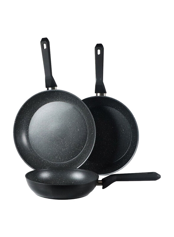 

Serenk 3-Piece Excellence Granite Pan Set, Black