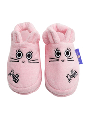 Milk&Moo Rabbit Toddler Slippers, 2-4 Years, Pink