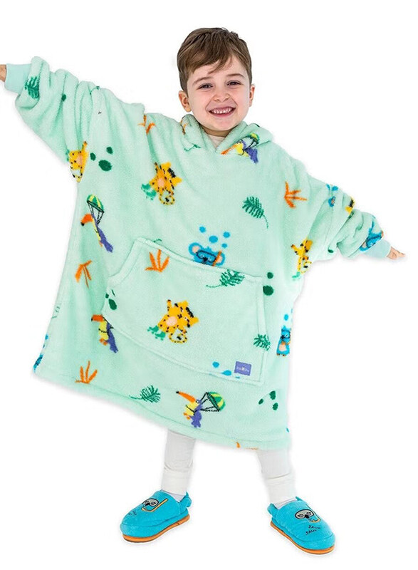 Milk & Moo Little Mermaid Wearable Hooded Blanket with Pouch, Green