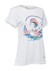 Anemoss Sailor Girl T-Shirt for Women, L, White