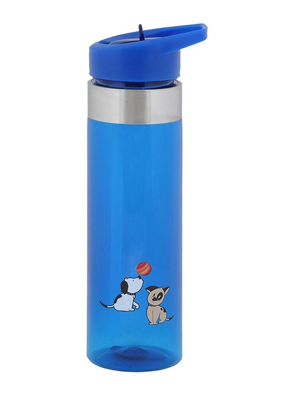 Biggdesign 650ml Dogs Tritan Design Water Bottle, Blue