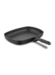 Korkmaz 35cm Ornella Non-Stick Rectangle Grill Pan, A1121, 35x25 cm, Black