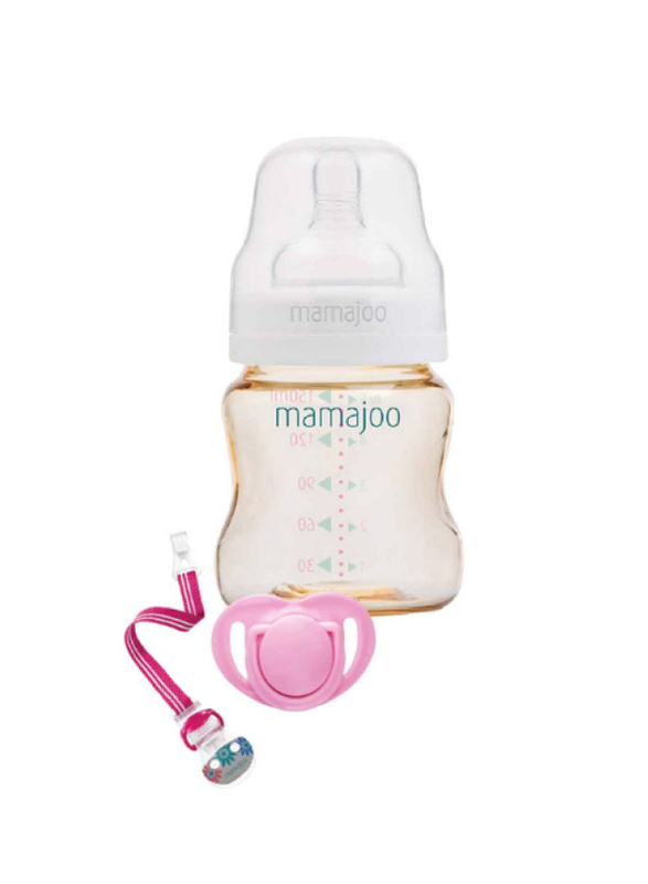 Mamajoo Baby Feeding Bottle Mini Gift Set, 150ml, Pink