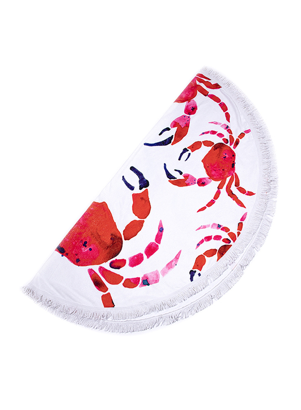 Anemoss Crab Round Beach Towel, Multicolour