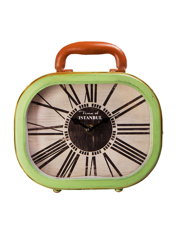 Xoom Suitcase Table Clock, Green