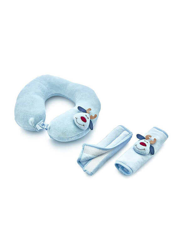 

Babyjem Travel Pillow Set for Kids, 3 Pieces, 18+ Months, Blue