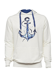 Anemoss Anchor Sweatshirt for Men, Small, White