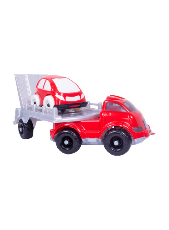 Pilsan Master Tow Truck and Pink Car, 2 Pieces, Ages 2+