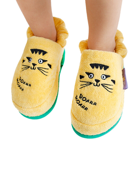 

Milk&Moo Cotton Bath House Kids Slippers, 5-6 Years, Yellow/Green