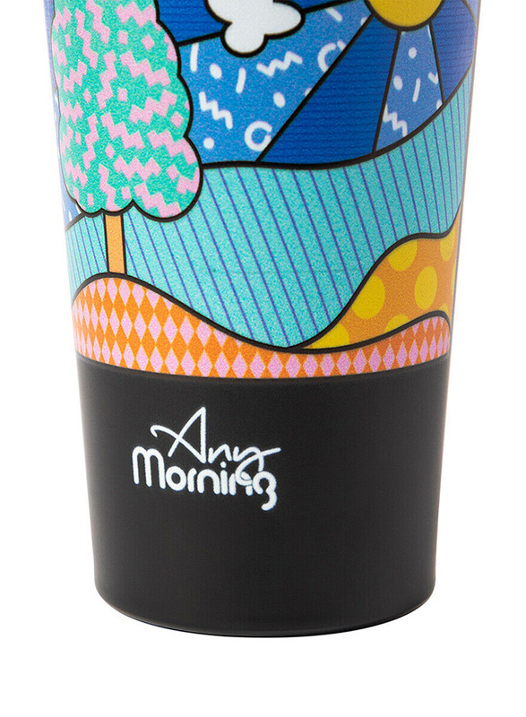 Any Morning 500 ml Thermos Stainless Steel Mug, BA21525, Black/Blue