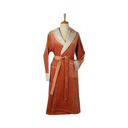 Ecocotton Efza Terra Bathrobe for Women, Orange, Small