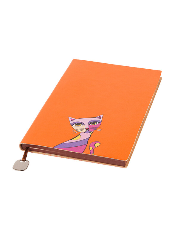 

BiggDesign Owl and City Notepad, 112 Striped Sheets, Orange