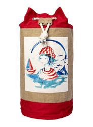 BiggDesign Anemoss Sailor Shoulder Bag for Girl, Red/White/Beige