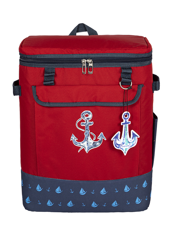 Anemoss Anchor Insulated Cooler Backpack for Men, Red