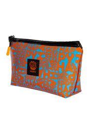 BiggDesign Moods Up Happy Glossy Makeup Bag, Orange/Blue