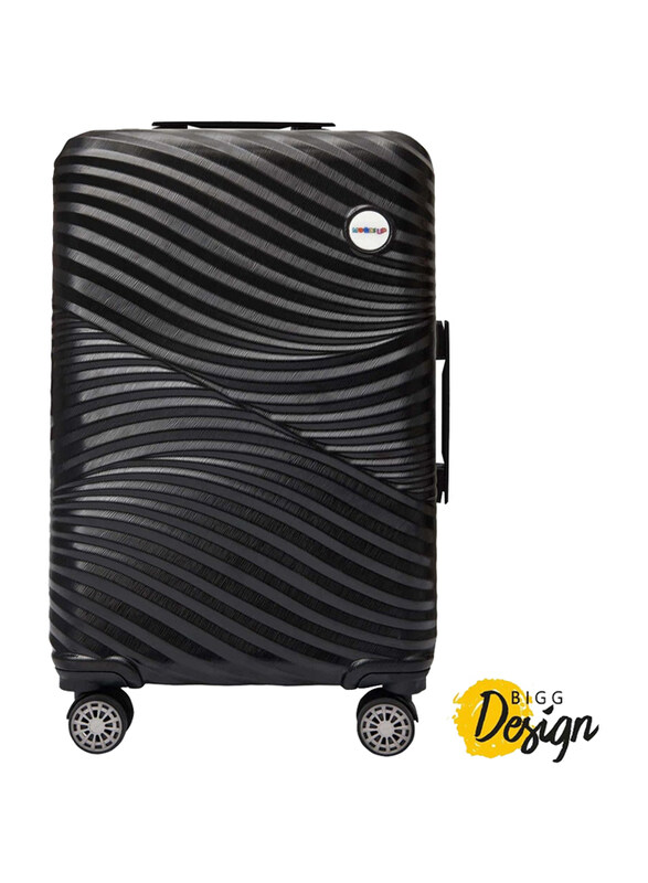 Biggdesign Eminent Moods Up Design Carry On Hard Case Travel Trolley Luggage Set of 3, Black