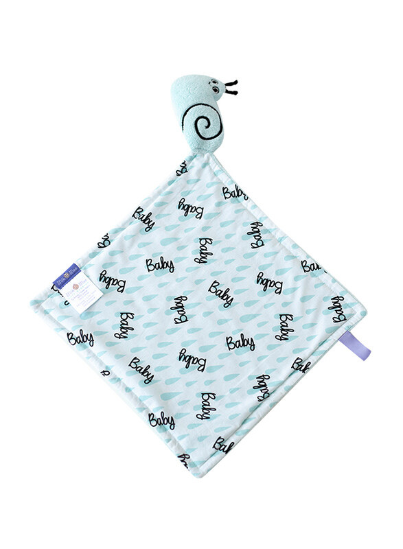 Milk & Moo Sangaloz Security Baby Blanket, Blue/Black