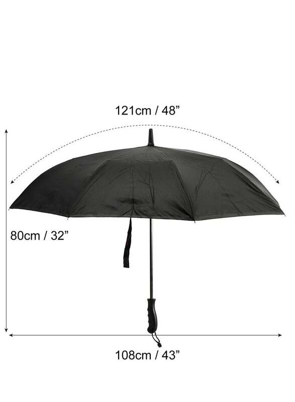 BiggDesign Moods Up 8 Ribs Reversable Umbrella, 43-inch, Black