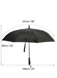 BiggDesign Moods Up 8 Ribs Reversable Umbrella, 43-inch, Black