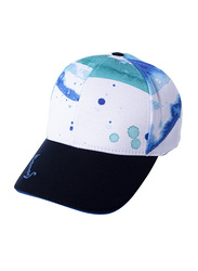 BiggDesign Anemoss Wave Trucker Flat Hat for Men, One Size, White/Blue/Black