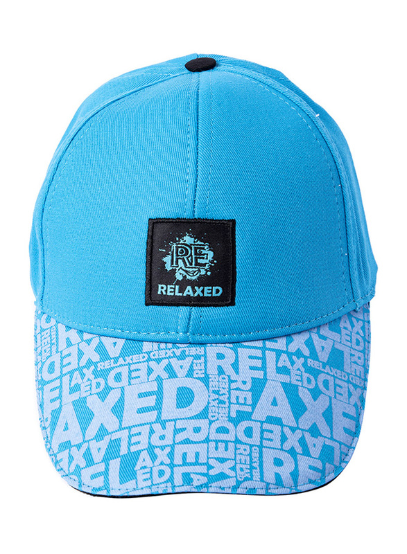 BiggDesign Moods Up Relaxed Trucker Flat Hat for Men, One Size, Blue