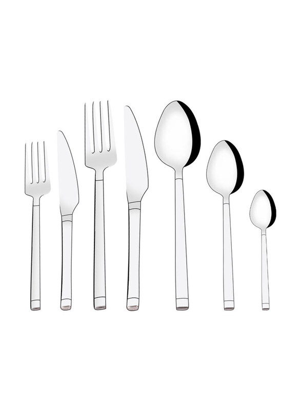 

Serenk Barcelona 42-Piece Premium 18/10 Stainless Steel Cutlery Set, Silver