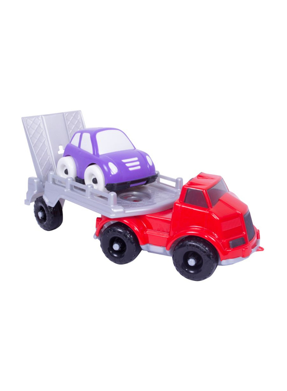 Pilsan Master Tow Truck and Purple Car, 2 Pieces, Ages 2+